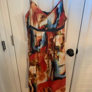 Simply Vera midi handkerchief multicolor dress